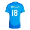 Officiële Voetbalshirt Italië Nicolo Barella 18 Thuis EK 2024 - Heren